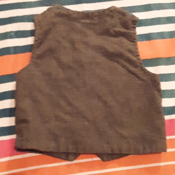 Boy 24 month dark gray dress vest by Wonder Natio - Picture 2 of 4